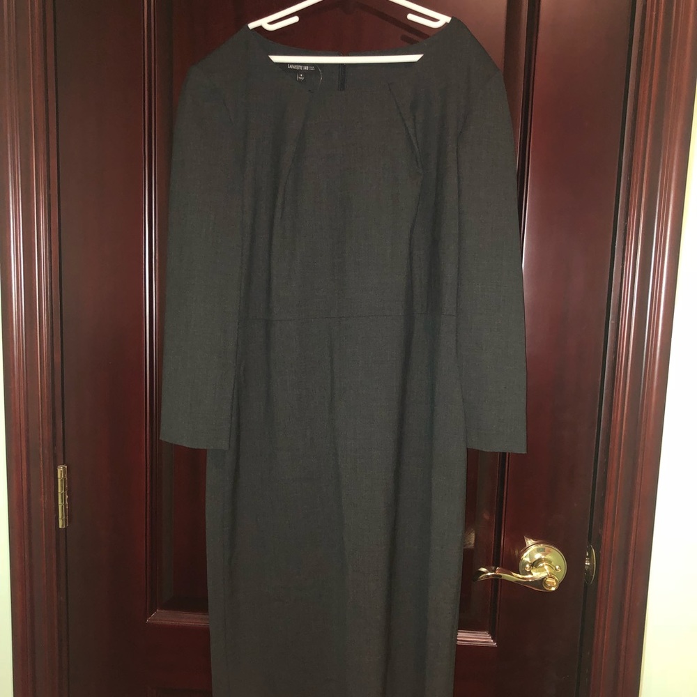 Lafayette 148 New York Charcoal Gray Dress